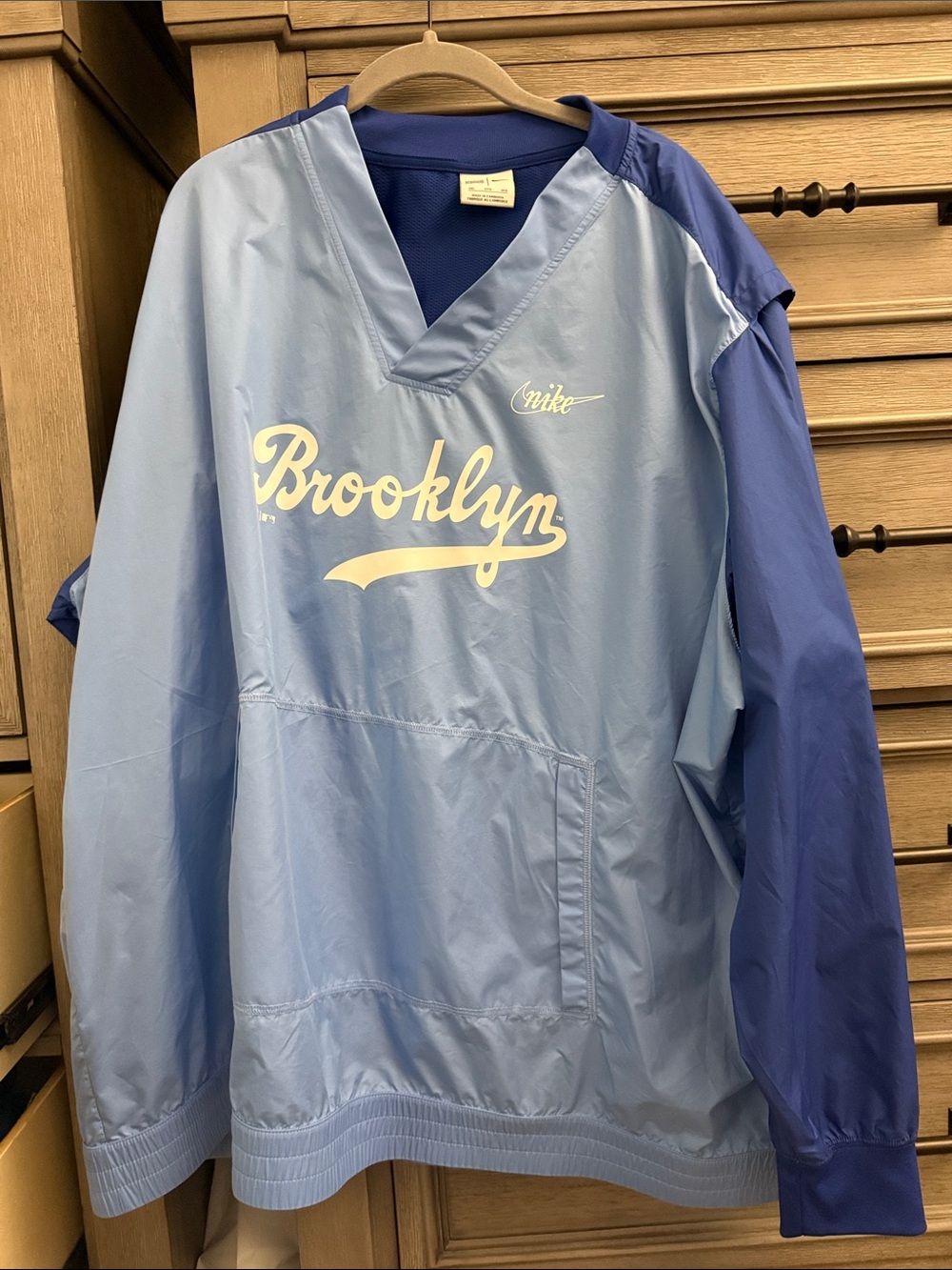Men’s Light Blue and Navy Brooklyn Dodgers Windbreaker Pullover